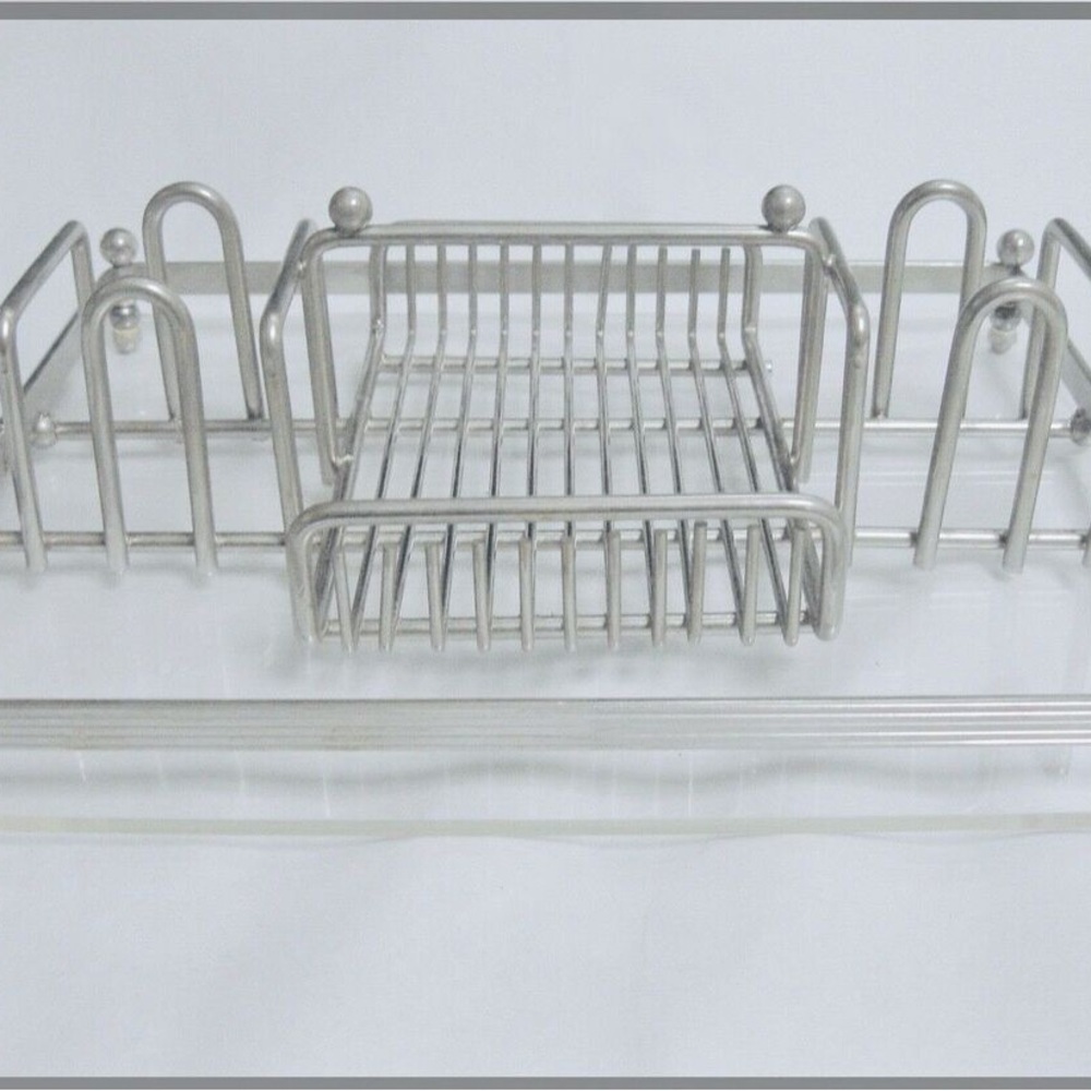 1960s Charles Hollis Jones Lucite & Nickel Multi-Use Tray – MCM